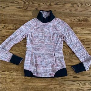 Lululemon | Runderful Half Zip Pink Gray Black